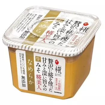 Marukome Plus Koji Raw Miso Koji Bijin Nanameraka of domestic 650g x 2 pieces [Made 100% rice]