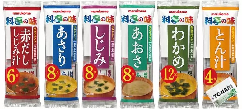 Marukome Raw Miso Soup Restaurant Ajikame Instant Miso Soup Set of 6 Types Total of 46 Meal Sets Sencha Tissue Set Next Door