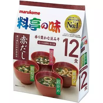 Marukome Value Restaurant Flavor Red Dashi Суп мисо быстрого приготовления 12 порций x 12 пакетиков