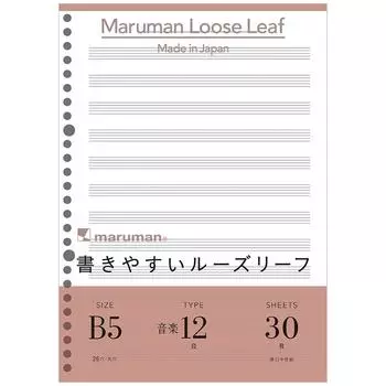 Maruman B5 линейка для нот с вкладными листами 12 ярусов L1210
