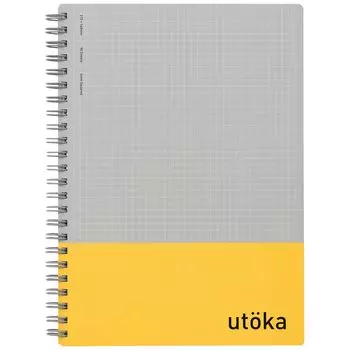 Maruman Note Ring Note Utka A5 4mm Grid Yellow N460-04