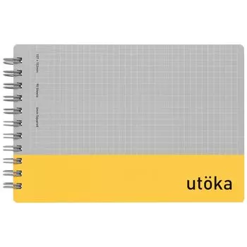 Maruman Note Ring Note Utka Pocket Size 4mm Grid Yellow N461-04