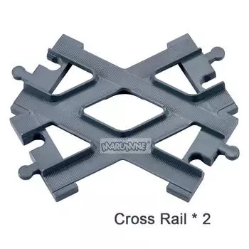 Marumine 8 шт. Блочный поезд Прямой Изогнутый Путь Перекрестные Детали Железнодорожный Переключатель Большой Размер Строительные Кирпичики Аксессуары для Вида Города