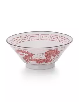 Marusankondo Ramen Bowl Retro Ramen Bowl Tableware Dragon Mino Ware Lightweight Retro Ramen Bowl (красный) красный