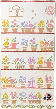 Marushin Bath Towel Ghibli Delivery Service Jiji 60 x 120 cm Favorite Flower Cotton 1005036400 Kiki s 100%