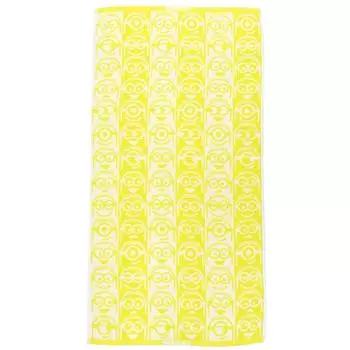 Marushin Bath Towel Minions 60 x 120cm Minions Face yarn cotton 4805009700 Non-twisted 100%