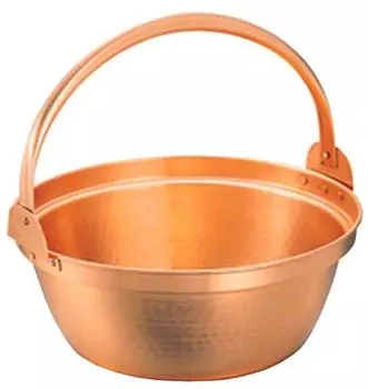 Marushin Copperware Wild Vegetable Чистая медная подвесная кастрюля без олова внутри, 27 см, в комплекте, золотой