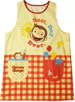 Marushin Curious George Apron for Nursery Hello Orchid Nursery 4765005300 Women, Teacher, George, Character, Cute, Adult, Shape, School, Kindergarten,
