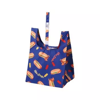 Marushin Eco Bag Yummy Hot Dog Food Funny Storage Compact 0585006800 yup!