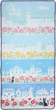 Marushin Ghibli Bath Towel Delivery Service Large Size Cotton Bath Character Goods Present Gift Birthday Day Aozora Koriko 1005046000 Kiki s 100%