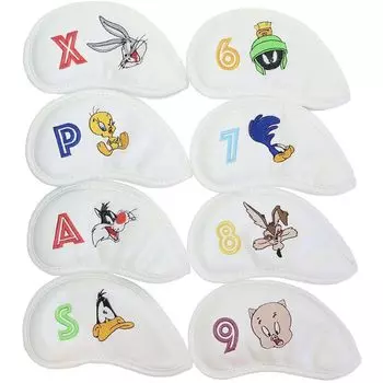 Marushin Iron Cover Set of 8 Looney Tunes All Together Golf Embroidery 4105046900