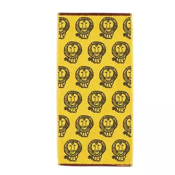 Marushin Lisa Larson Bath Lion 60 x 120 8805001700 Towel, Yellow, approx. cm,