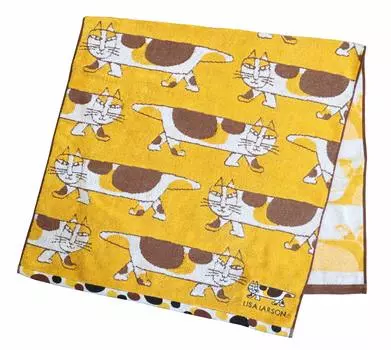 Marushin Lisa Larson Полотенце для ванны Mikeneko Mikey Хлопок LISA LARSON Подарок на день рождения Товары 6805008900 100% для мам