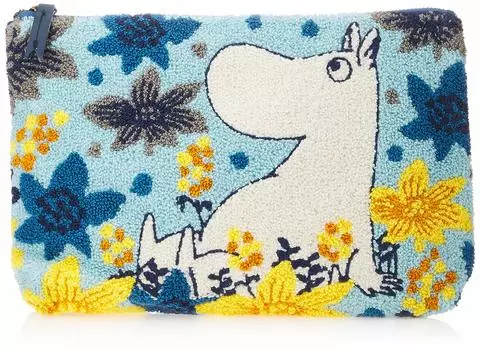 Marushin MOOMIN Pouch Flower Garden Moomin 0434107000 светло-синий