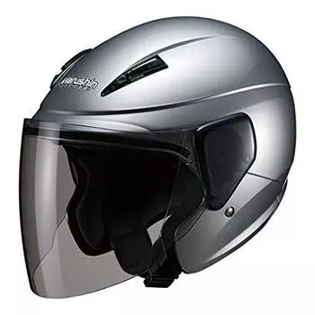 MARUSHIN Motorcycle Helmet Semi-Jet M-520XL Silver XL Size (61~62CM)