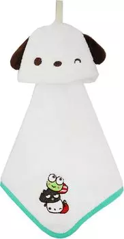 Marushin Подвесное полотенце Микроматериал Sanrio Персонажи Талисман Pochacco Товары для входа в детский сад Подготовка к детскому саду Детская школа