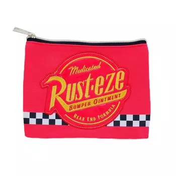 Marushin Pouch Disney Pixar Cars Спонсорский логотип Наклейка Disney PIXAR Cars McQueen Car Flat Pouch Косметичка Чехол для аксессуаров Fudebako Cosmetics