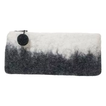 Marushin Pouch Nepal Gradient Pouch, черный пенал ручной работы из шерстяного фетра, косметичка 0395004000