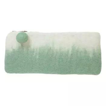 Marushin Pouch Nepal Gradient Pouch зеленый пенал ручной работы из шерстяного фетра косметичка 0395004200