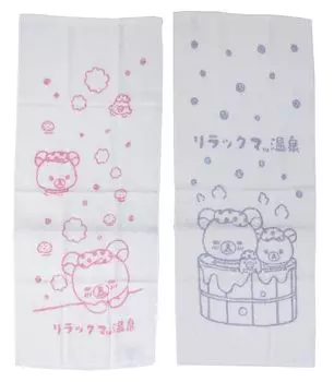 Marushin Rilakkuma Printed Face Towel Set of 2 Patterns is Pukapuka Bath (Everyone Pink/Good Blue) розовый