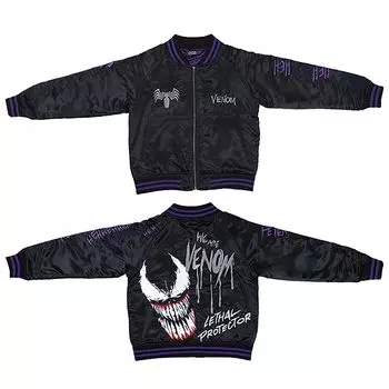 Marushin Sukajan MARVEL Venom Dark Strong Marvel Comics Hero Disney Sukajan Jacket Stylish Cold Weather Goods Warm Winter Fashion 2505043200 (L) Men s