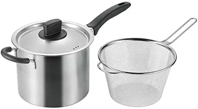Maruyama Giken Soen SOUEN Mini Pasta Pot 18 см IH Совместимая газовая плита Нержавеющая сталь Сделано в Японии Tsubame Sanjo (с ситечком) ЮВ-08 серебряный