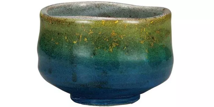 Maruyone Kutani Ware Чаша для матча под глазурью золотого цвета K4-837