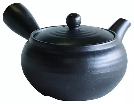 Maruyoshi Pottery Banko Ware Flat Shape Teapot 2 Yogan B7441 No. (Bottom Net) чёрный