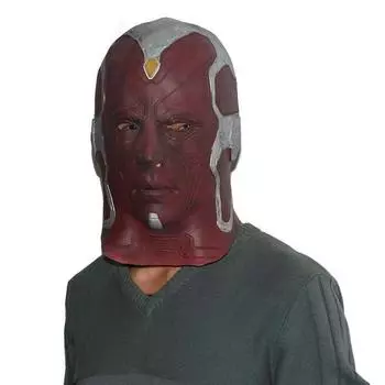 Marvel Avengers Vision Superhero Latex Headset Mask For Halloween Party Prop