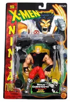 Marvel Comics Год 1996 Ninja Force Series Фигурка NINJA SABRETOOTH высотой в дюйм со съемной маской X-MEN 5-1/2 -