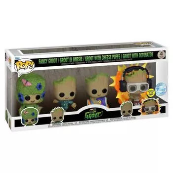 Marvel Guardians of the Galaxy I Am Groot Набор из 4 фигурок Funko Vinyl 4PK I Am Groot Shorts Guardians of the Galaxy Funko Pop!
