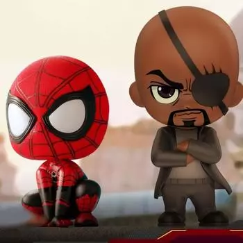 Marvel Hot Toys Человек-паук вдали от дома Фигурка Человек-паук Ник Фьюри Cosbaby COSB632