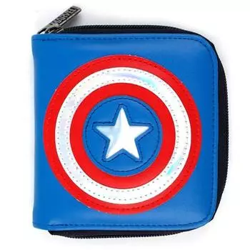 Marvel Капитан Америка щит кошелек персонаж половина кошелька Капитан щит половина кошелька