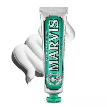 MARVIS Classic Strong Mint Необычайно освежающий мятный бальзам для полости рта, 75 мл Зубная паста, Ароматизатор, Уход, Италия, зелёный