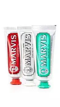 MARVIS Italy Color Set Зубная паста для ухода за полостью рта Подарочный набор Сделано в Италии x 3 флакона Classic Strong Mint Мята/Белая мята/Корица