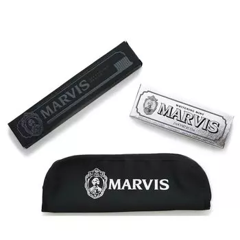 MARVIS Travel Set Oral Care портативный набор зубных щеток Сделано в Италии зубная паста/зубная щетка/мешочек
