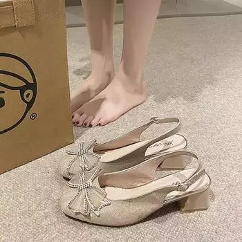 Mary Jane half slippers women s spring and summer new models with skirts and shoes are trendy 35