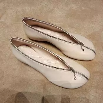 Туфли Мэри Джейн для женщин 2024 года, женские туфли на плоской подошве в стиле ретро, мягкие и удобные балетки для женщин, Zapatos De Mujer 35 бежевый