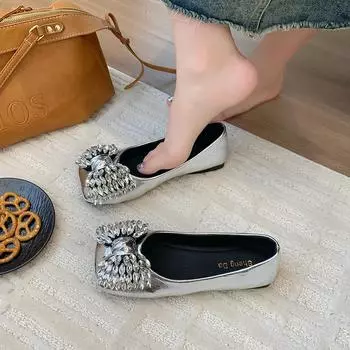 Mary Jane shoes women s new bow shallow mouth single shoes soft sole commuter small leather shoes tide 35