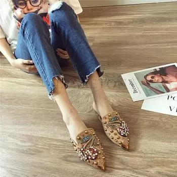 Туфли Мэри Джейн, женская обувь с круглым носком, женская обувь больших размеров, шелковые атласные балетки с бантом, весенне-осенние туфли на плоской подошве, женская обувь 35 хаки