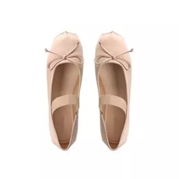 Mary Jane Shoes Women s Single Shoes Bow Light Mouth Satin Flat Ballet Shoes 35