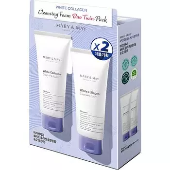 Mary&May Белая коллагеновая очищающая пенка, двойная упаковка (150 мл х 2 шт.) 1 Set
