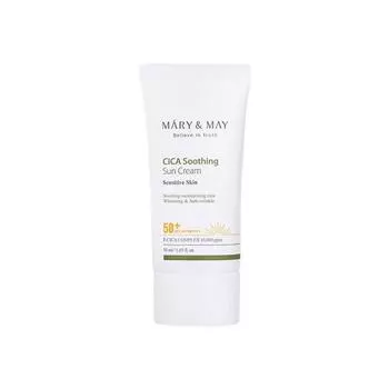 [Mary&May] Cica Успокаивающий солнцезащитный крем SPF 50+ PA++++ 50 мл