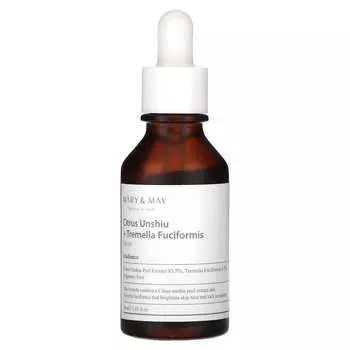 Mary & May, Цитрусовый Уншиу + Грибная сыворотка, 1,01 жидких унций (30 мл)