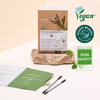 Mary&May Ежедневная безопасная маска для носа от черных точек, 10 шт.