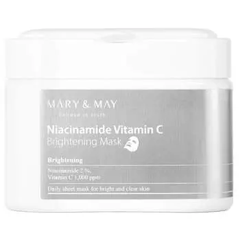 Mary & May, Niacinamide Vitamin C, Brightening Beauty Mask, 30 sheets, 400g (14.1oz)