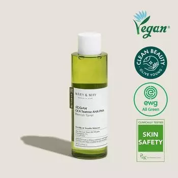 Mary&May Vegan Cica Tea Tree AHA PHA Blemish Toner 200ml