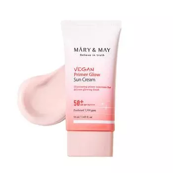 Mary&May Vegan Primer Glow Sun Cream SPF 50+ PA++++ 50ml AUTHENTIC STORE