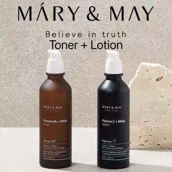 Mary&May Витамин B5+Bifida Тоник 120 мл + Витамин C+Bifida Лосьон 120 мл 120ml+120ml