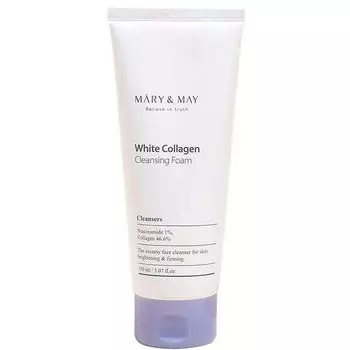 Mary&May White Collagen Cleansing Foam, Увлажняющая, KBeauty, Корейская косметика, пробник